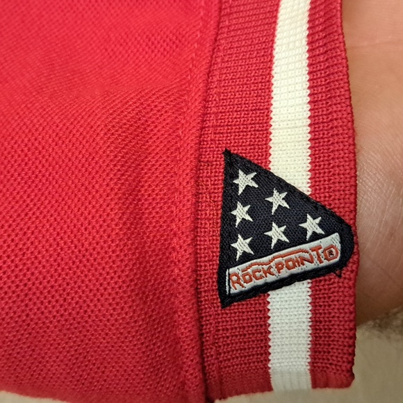 Vintage Rock Point In God We Trust Freedom Flag mens polo size: large - Picture 5 of 10